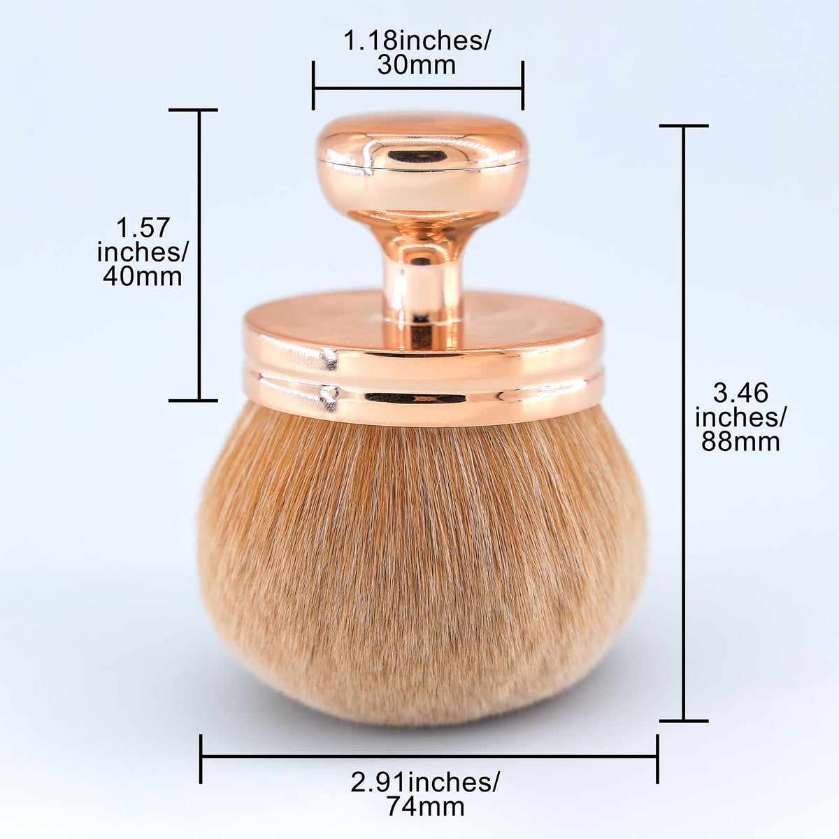 DRIPOO close-up of dense bristles showing soft texture for smooth blending