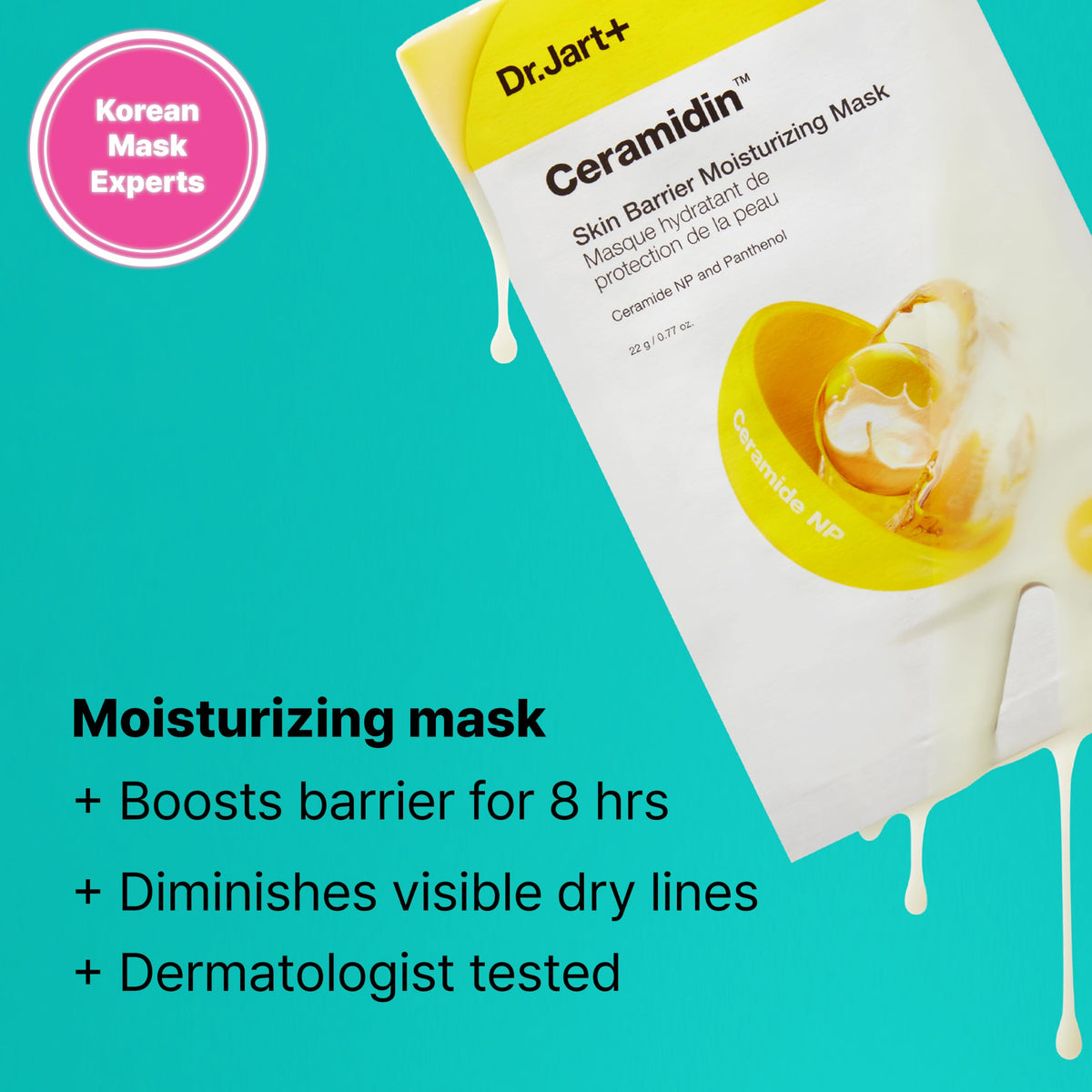 Dr.Jart+ sheet mask fiber close-up highlighting plush texture and serum hold