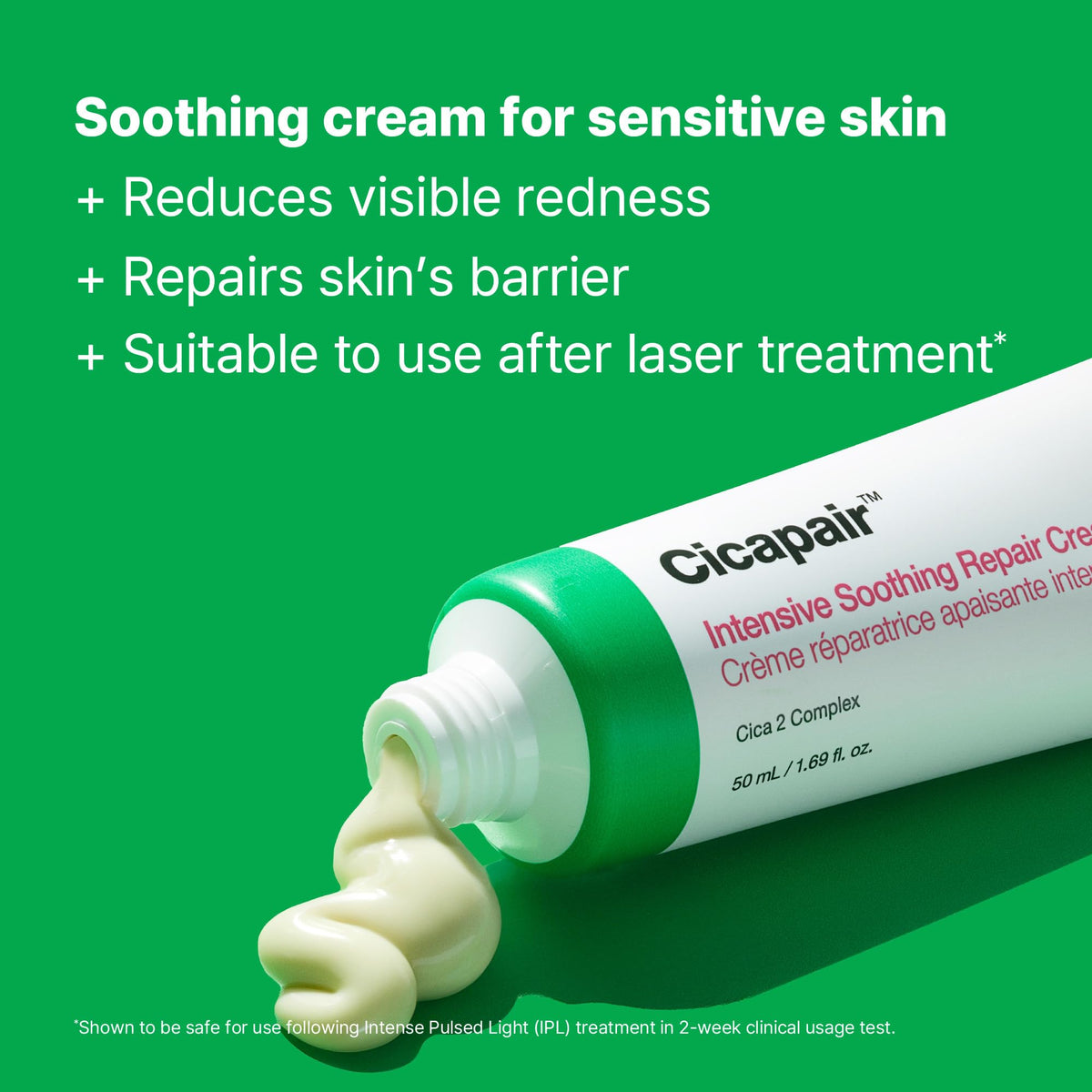 Dr.Jart+ application on face showing instant redness reduction while blending