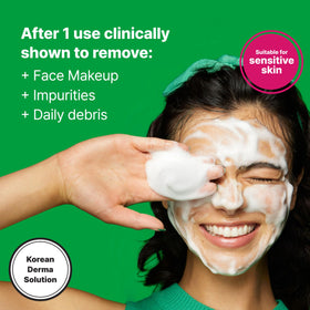 Dr.Jart+ close-up of airy foam texture demonstrating low-friction cleansing benefit