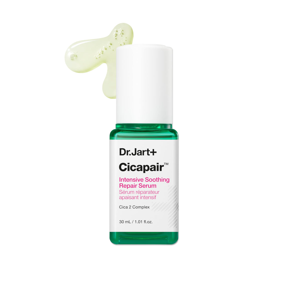 Dr.Jart+ front packaging showing bottle and label, communicates gentle repair