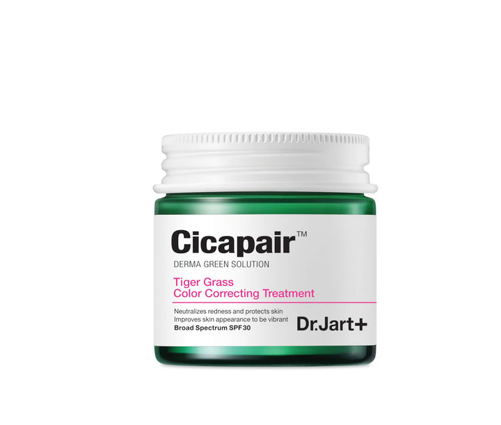 Dr.Jart+ Cicapair front packaging shows travel-size tube and branding, calming instant correction