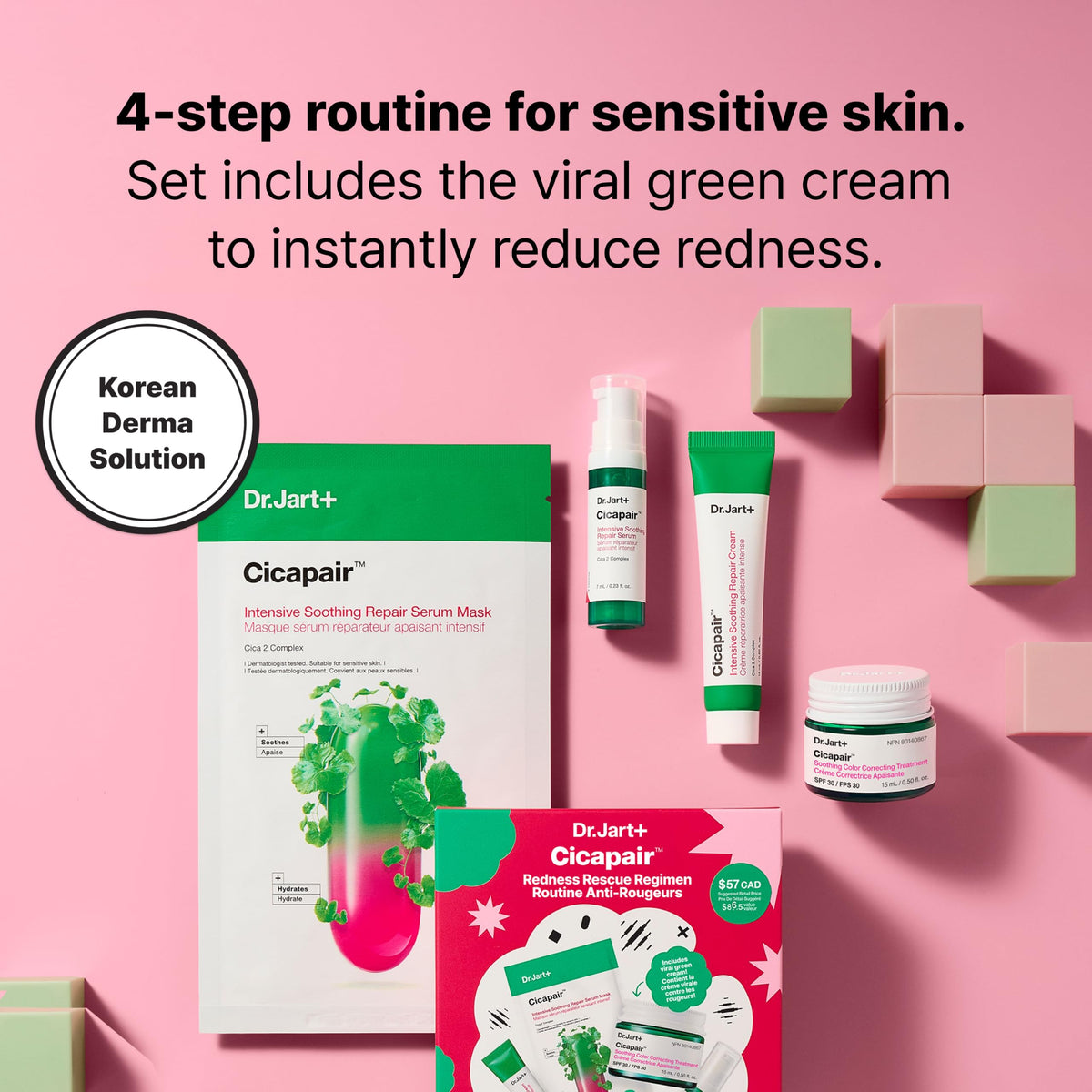 Dr.Jart+ mask sheet opened to show texture and cooling hydration effect