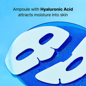 Dr.Jart+ mask applied on model demonstrating cooling and calming effect