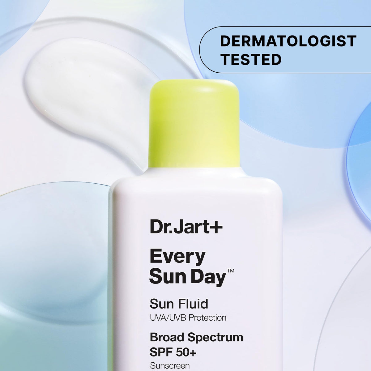 Dr.Jart+ close-up label reading SPF 50+ highlighting high sun protection
