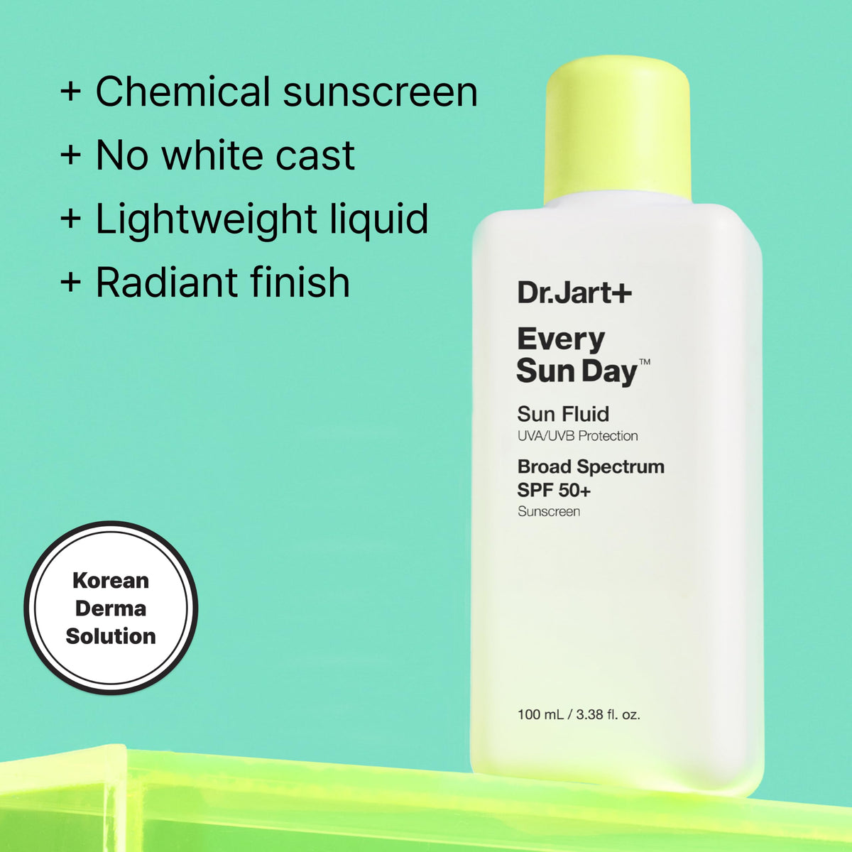 Dr.Jart+ fluid dispensed from pump showing thin texture for easy spread