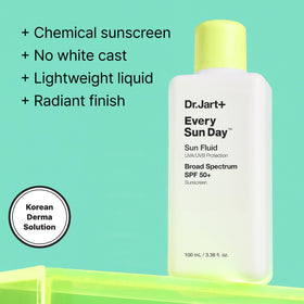 Dr.Jart+ fluid dispensed from pump showing thin texture for easy spread