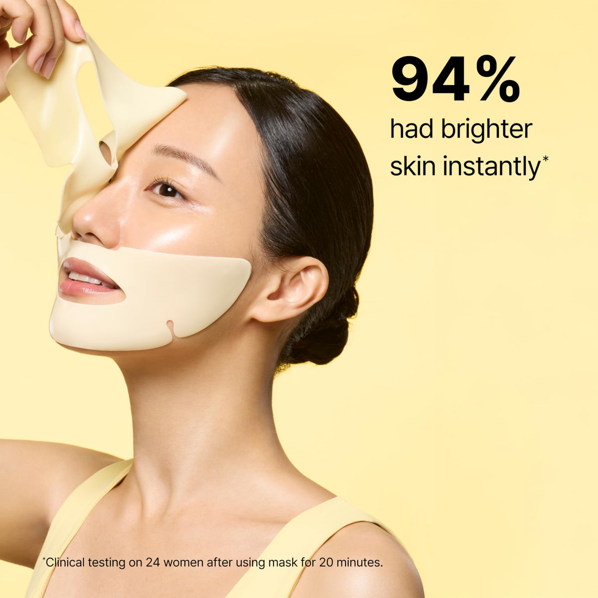 Dr.Jart+ mask in use on model demonstrating easy application and cooling comfort