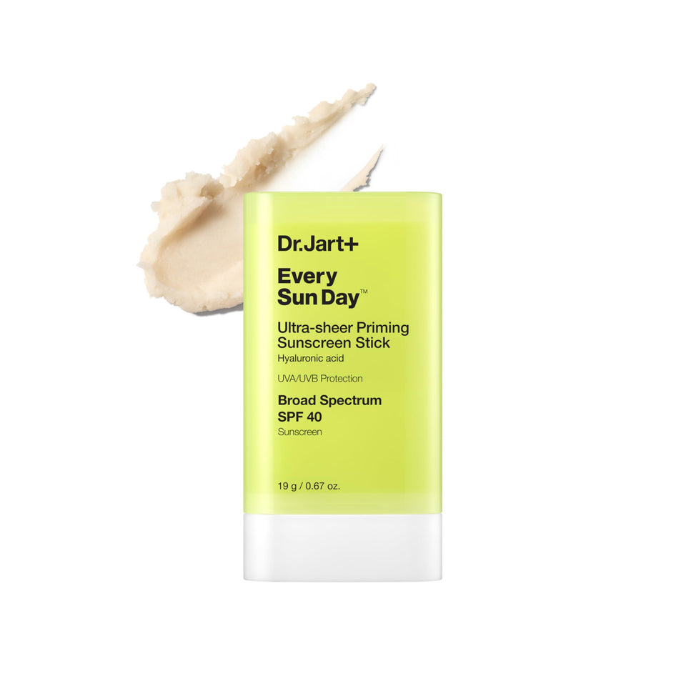 Dr.Jart+ front view of sunscreen stick showing compact travel packaging and convenience