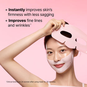 Dr.Jart+ mask applied on woman demonstrating easy at-home use