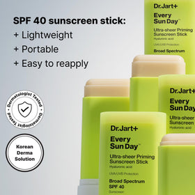 Dr.Jart+ close-up of stick texture showing smooth glide and weightless finish