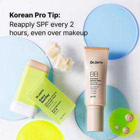 Dr.Jart+ hand holding stick to show travel size and portable protection
