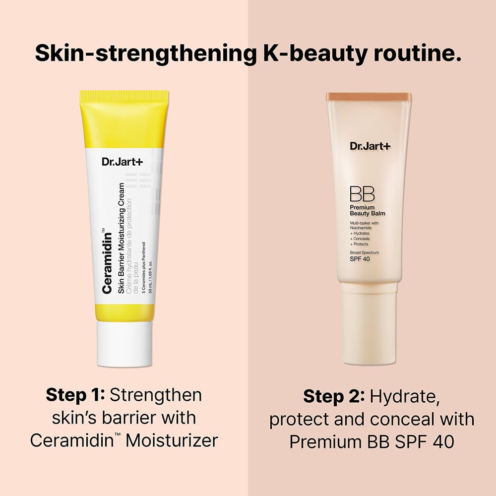 Dr.Jart+ on bathroom vanity with other skincare for streamlined routine
