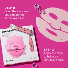 Dr.Jart+ rubber mask close-up texture showing flexible cooling seal for comfort