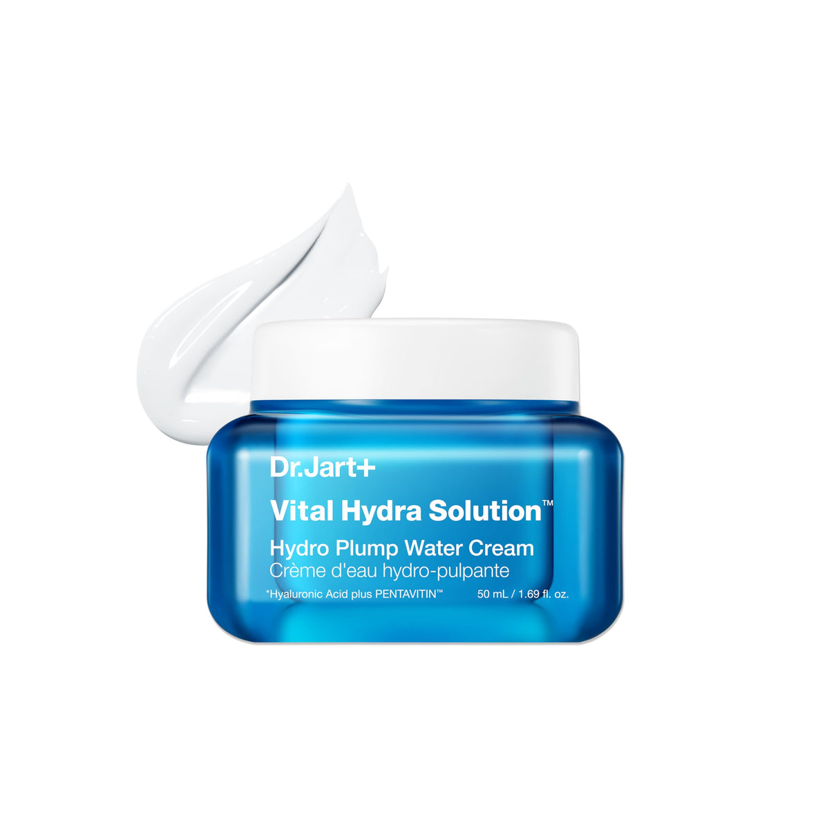 Dr.Jart+ front packaging showing jar and branding, highlights lightweight hydration