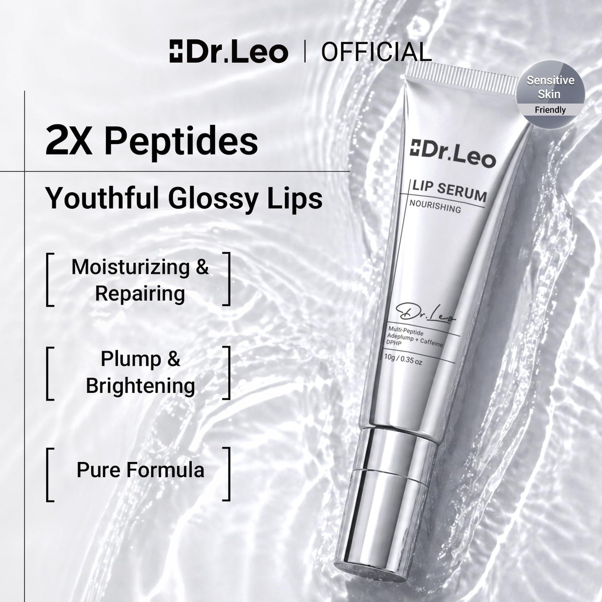 Dr.Leo natural oils display highlighting 40% plant oils for deep nourishment benefit
