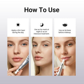 Dr.Leo thick overnight mask layer on lips showing intensive hydration and repair