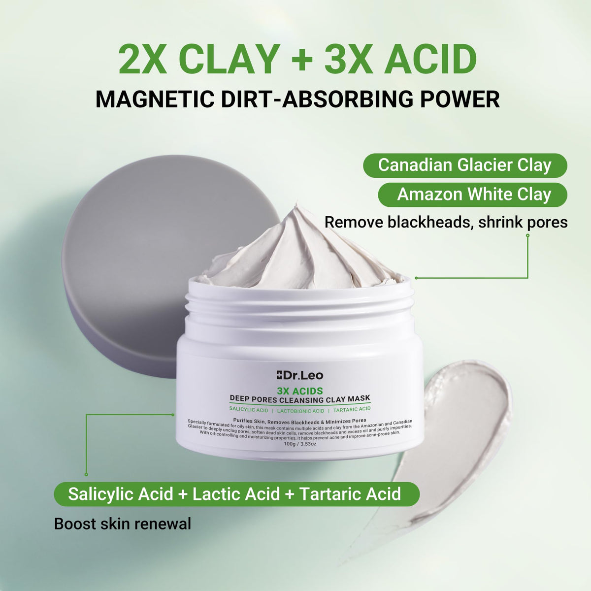 Dr.Leo rinsing mask in sink showing easy removal and hydrated finish benefit
