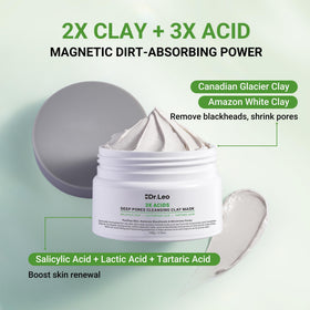 Dr.Leo rinsing mask in sink showing easy removal and hydrated finish benefit