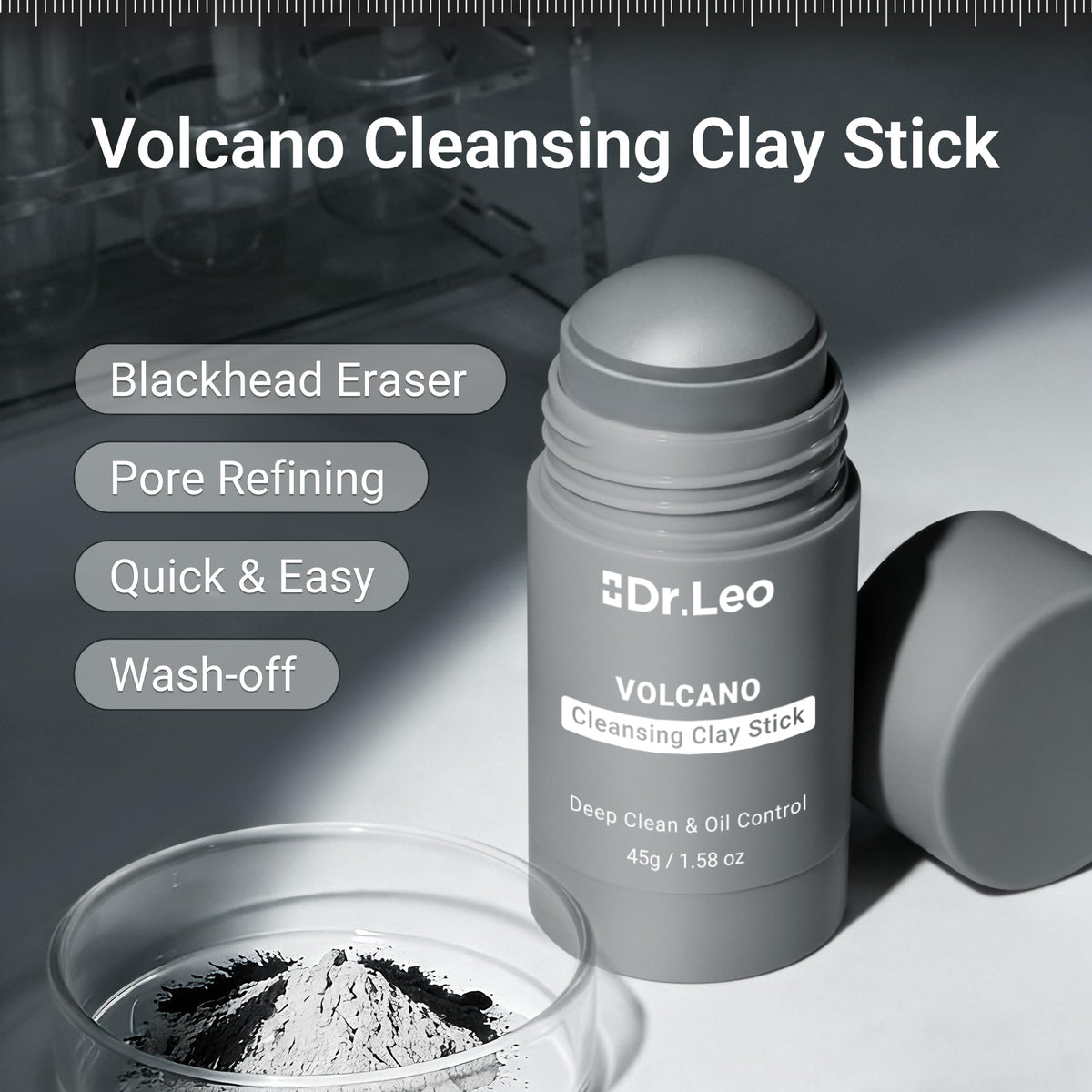 Dr.Leo stick rotating mechanism close-up demonstrating mess-free application