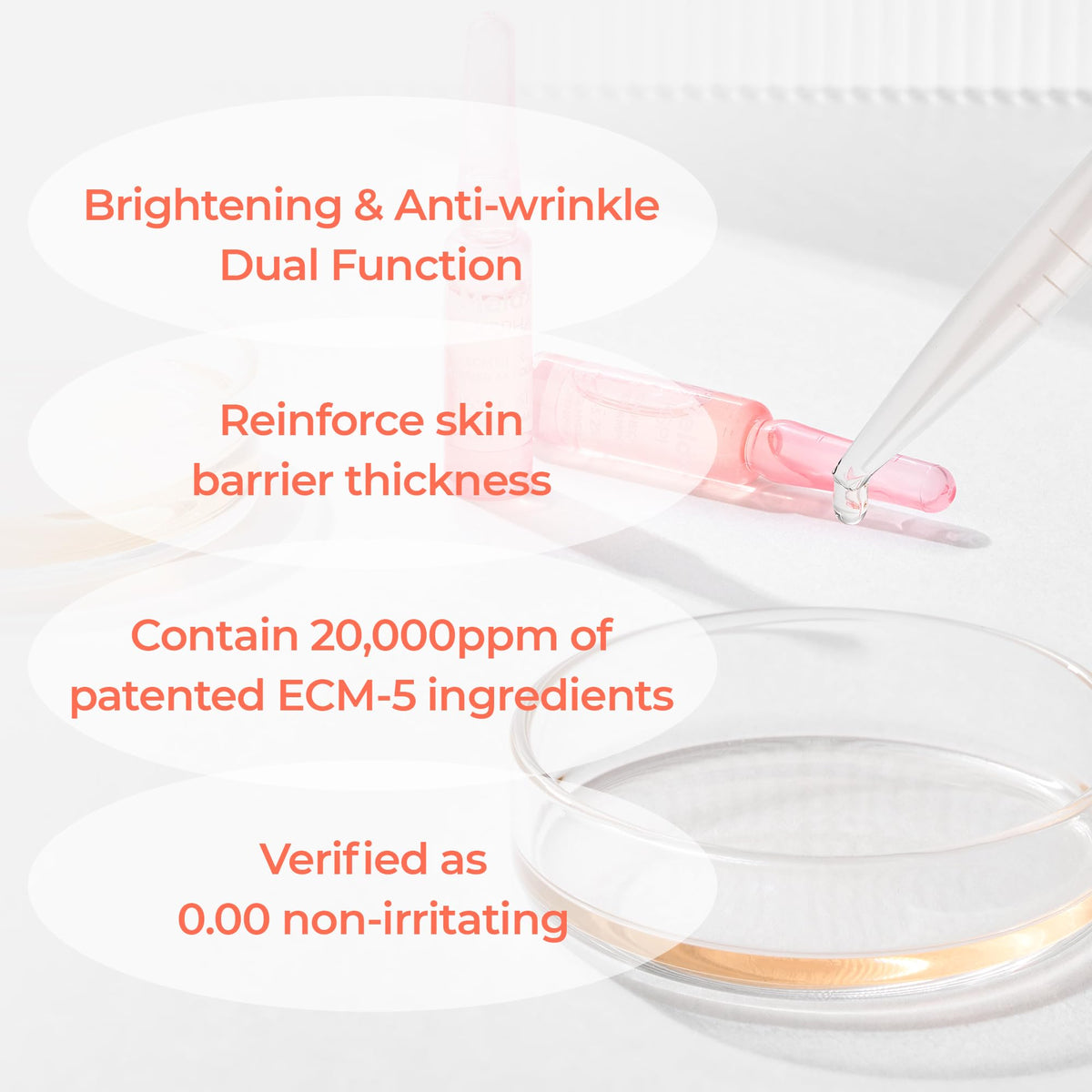 Dr.Melaxin application on neck with gentle upward massage to show firming routine benefit