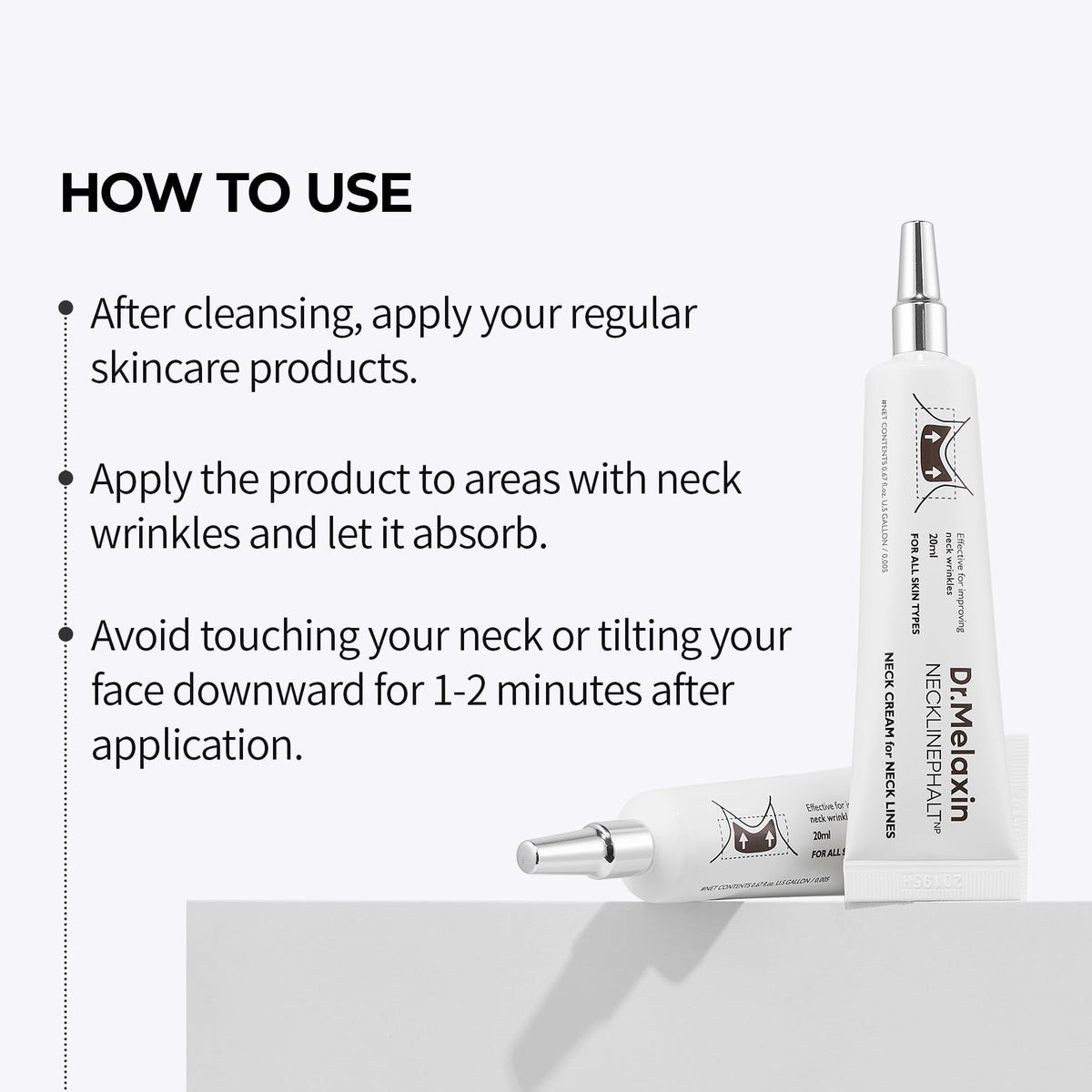 Dr.Melaxin before and after neck silhouette comparison showing visible smoothing