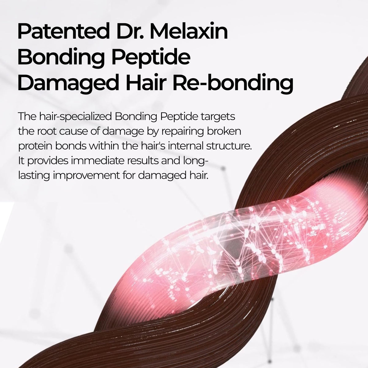Dr.Melaxin applied to wet hair showing cleansing action