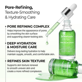 Dr.Melaxin cactus extract ingredient shot highlighting soothing benefit