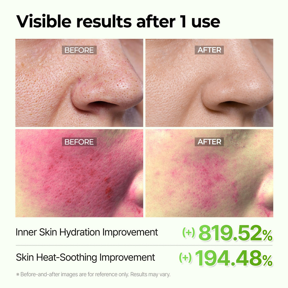 Dr.Melaxin pad saturated with cactus-infused solution for hydration