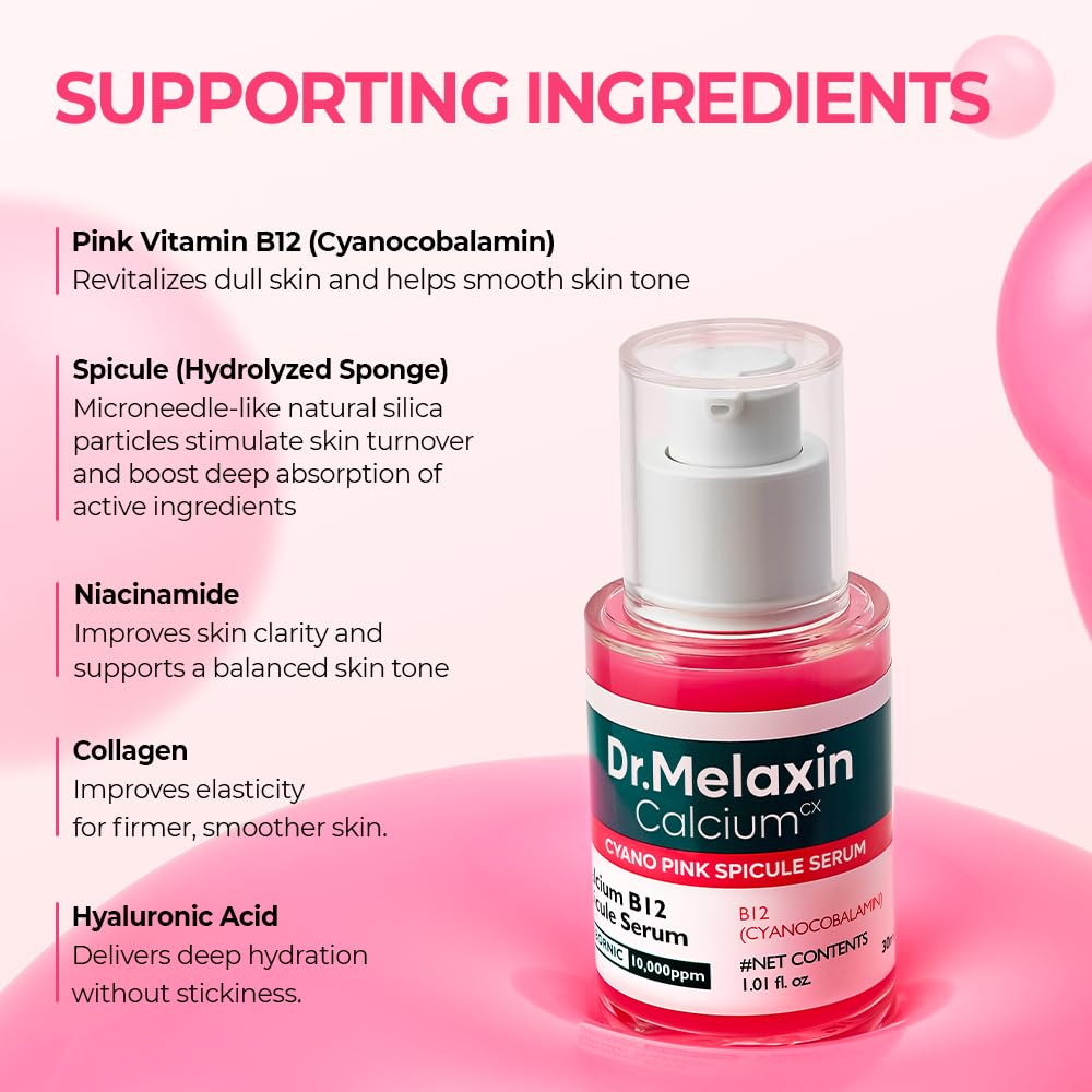 Dr.Melaxin serum applied to hand demonstrating lightweight absorption