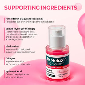Dr.Melaxin serum applied to hand demonstrating lightweight absorption
