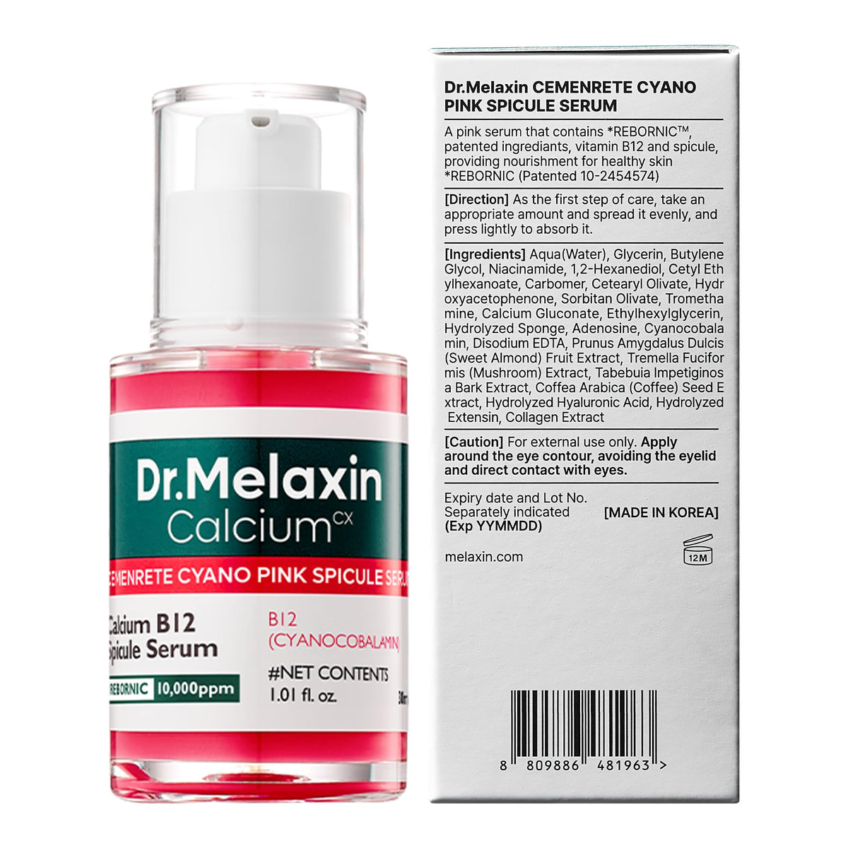 Dr.Melaxin bottle top open displaying serum clarity and consistency
