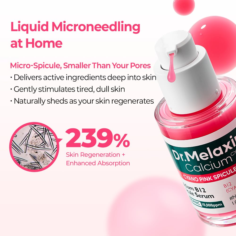 Dr.Melaxin spicule texture close-up showing gentle micro particles