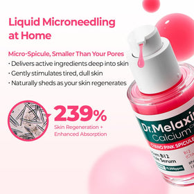 Dr.Melaxin spicule texture close-up showing gentle micro particles