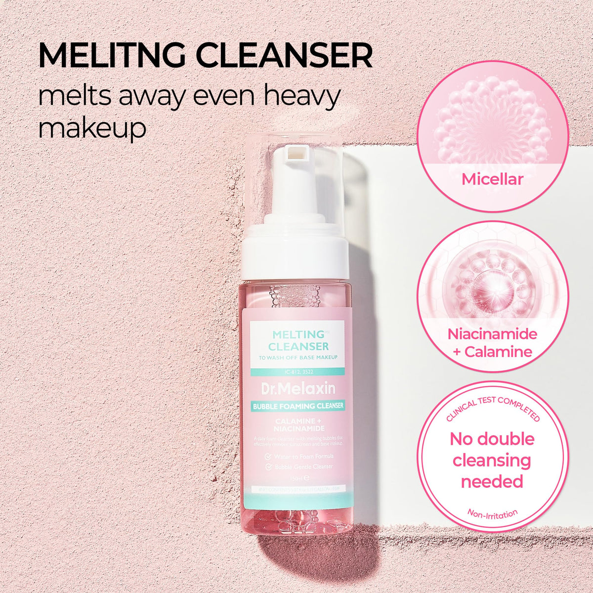Dr.Melaxin close-up foam texture illustrating gentle effective lift