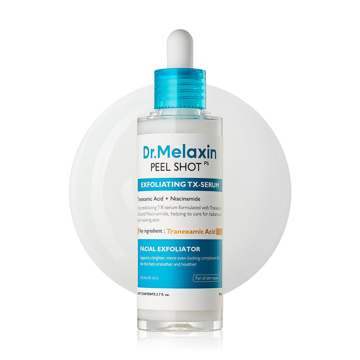 Dr.Melaxin front bottle showing product and clear labeling for brightening