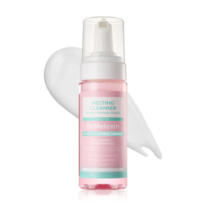 Dr.Melaxin front packaging bottle showing cleanser and benefits