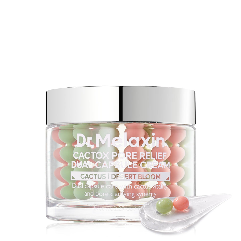 Dr.Melaxin front packaging shows product and promises refined pores