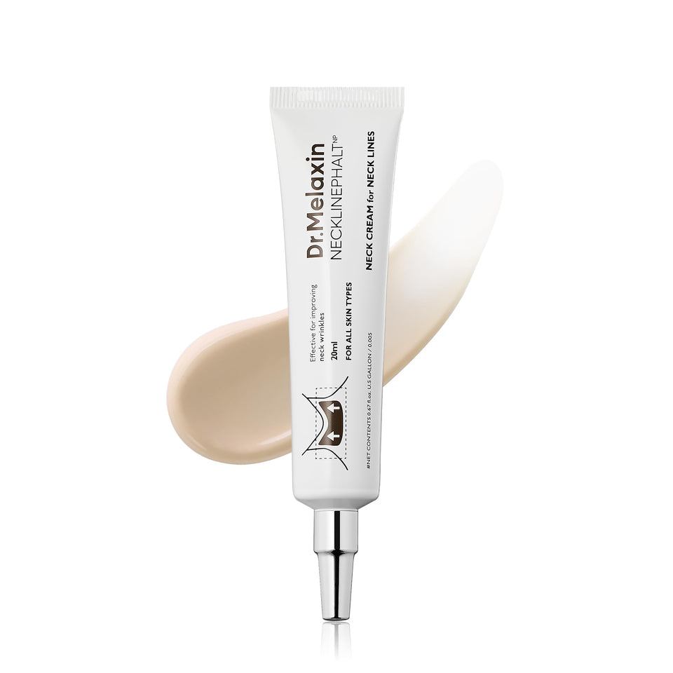 Dr.Melaxin front packaging showing neck cream and benefits