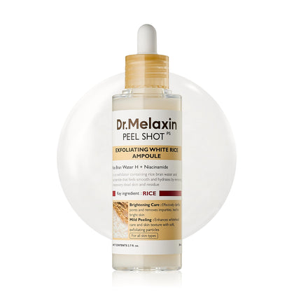 Dr.Melaxin front packaging showcasing ampoule for brighter skin