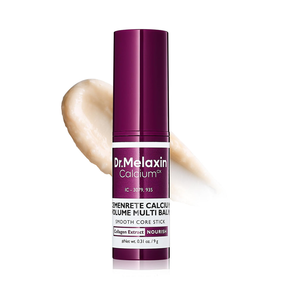 Dr.Melaxin front packaging showing compact balm stick and brand benefit