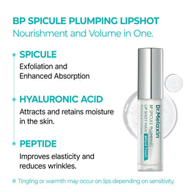 Dr.Melaxin ingredient label close-up listing hyaluronic acid and peptides for ingredient transparency