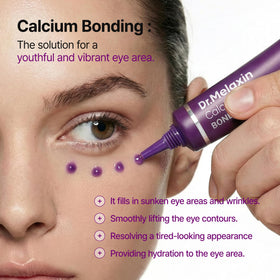 Dr.Melaxin peptides and Rebornic ingredient visual highlighting firming benefits