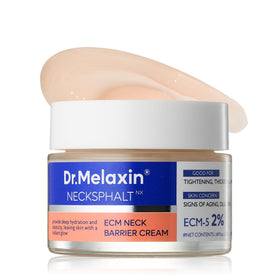 Dr.Melaxin jar front view highlighting product branding and firming benefit