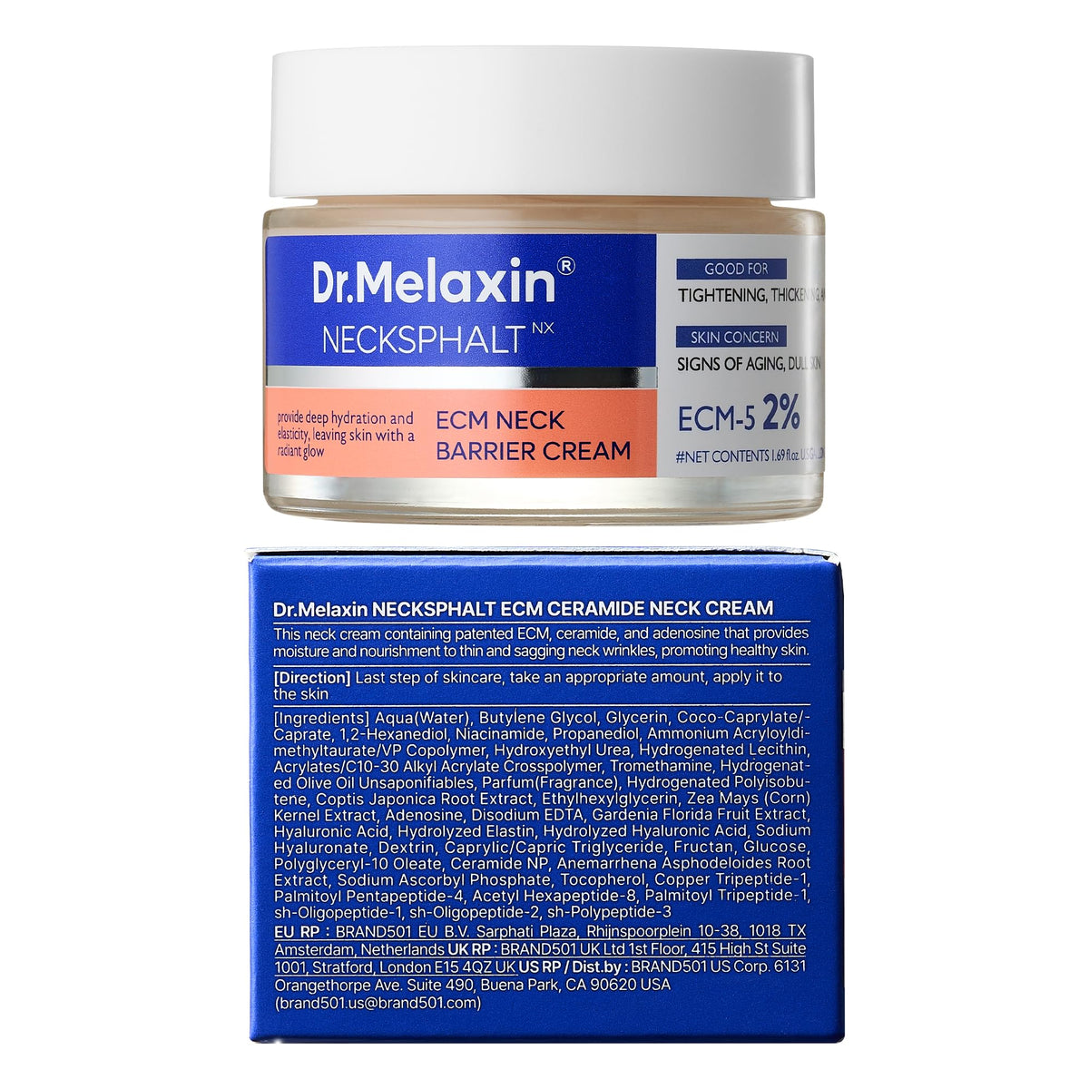 Lifestyle shot of Dr.Melaxin on bathroom counter suggesting daily routine use