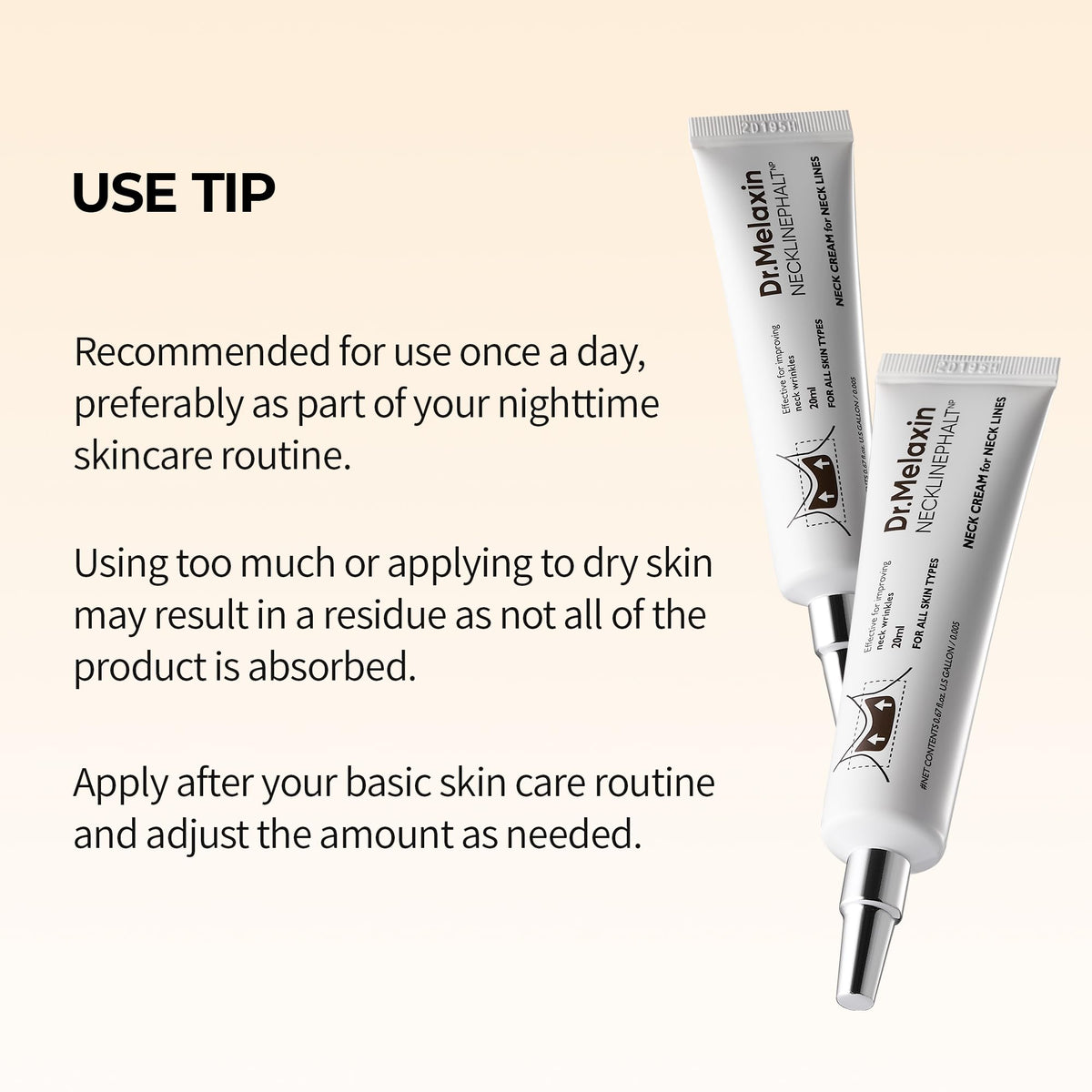 Dr.Melaxin product beside a hand to show 1.69 fl oz size and portability