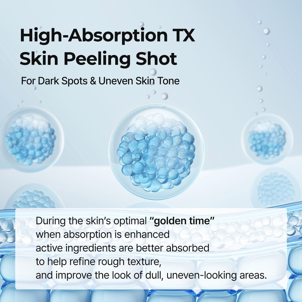 Dr.Melaxin with rice extract ingredient visual conveying hydration benefits