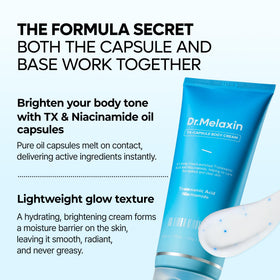 Dr.Melaxin tube beside ruler showing 200g scale and travel ease