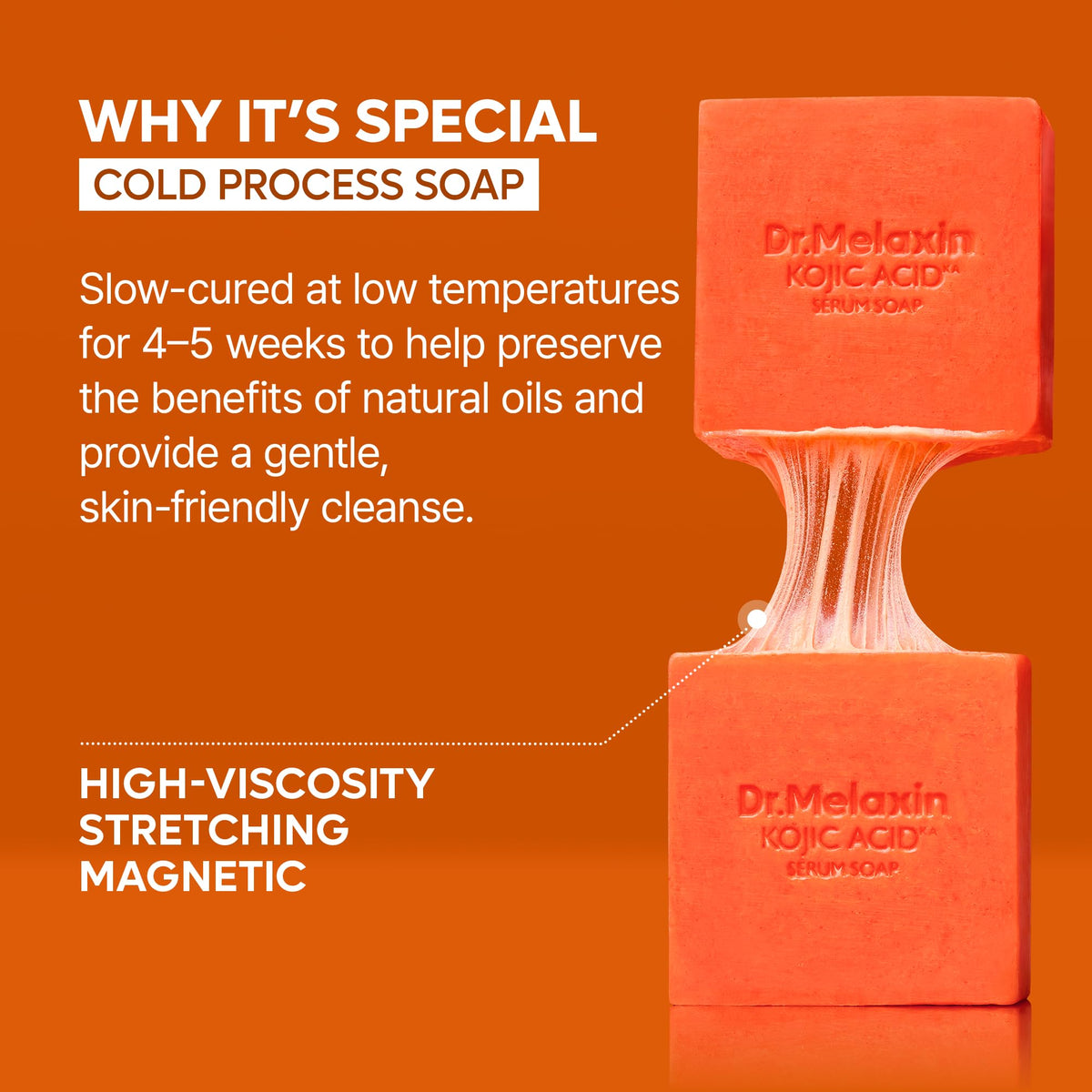 Dr.Melaxin bar used on body, illustrates deep cleansing for dark spots