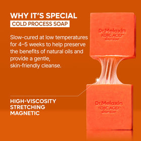 Dr.Melaxin bar used on body, illustrates deep cleansing for dark spots